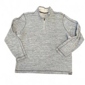 Eddie Bauer Men's XL 1/4 Zip Pullover Gray Heather Cotton Blend 28x24 Fall 2020